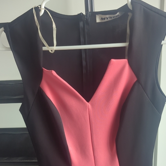 Mystic Mini Dress with Black and Pink Panels - Picture 2 of 4